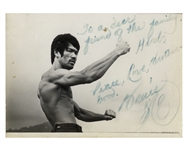 Bruce Lee Signed Photo, Peace, Love, Brotherhood -- With University Archives COA